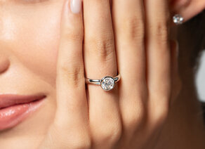 Anello di Fidanzamento Eternal in 9K oro bianco con diamante 1,00ct H/SI