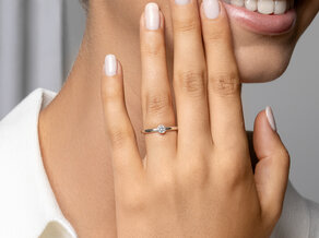 Anello di Fidanzamento Eternal in platino 950/- con diamante 0,20ct G/SI