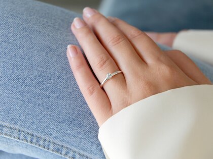 Anello di Fidanzamento Eternal in platino 950/- con diamante 0,20ct G/SI