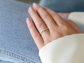 Anello di Fidanzamento Eternal in platino 950/- con diamante 0,20ct G/SI