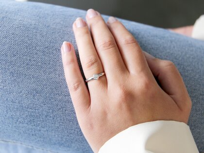 Anello di Fidanzamento Eternal in 9K oro bianco con diamante 0,25ct H/SI