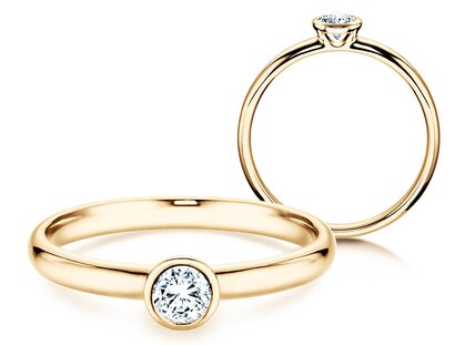 Anello di Fidanzamento Eternal in 14K oro giallo con diamante 0,25ct H/SI