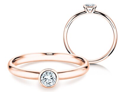 Anello di Fidanzamento Eternal in 9K oro rosa con diamante 0,25ct H/SI