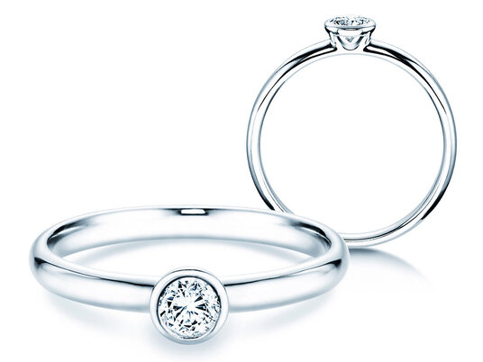 Anello di Fidanzamento Eternal in 9K oro bianco con diamante 0,25ct H/SI