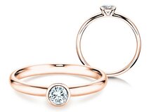 Anello di Fidanzamento Eternal in 18K oro rosa con diamante 0,25ct G/SI