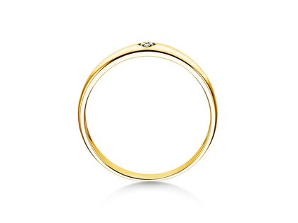Anello di Fidanzamento Heart Petite in 14K oro giallo con diamanti 0,02ct G/SI