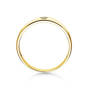 Anello di Fidanzamento Heart Petite in 14K oro giallo con diamanti 0,02ct G/SI