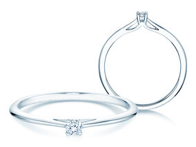 Anello di Fidanzamento Heaven 4 in argento 925/- con diamante 0,05ct G/SI