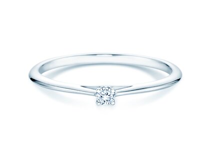 Anello di Fidanzamento Heaven 4 in argento 925/- con diamante 0,07ct G/VS