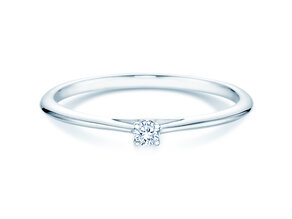 Anello di Fidanzamento Heaven 4 in argento 925/- con diamante 0,07ct G/VS