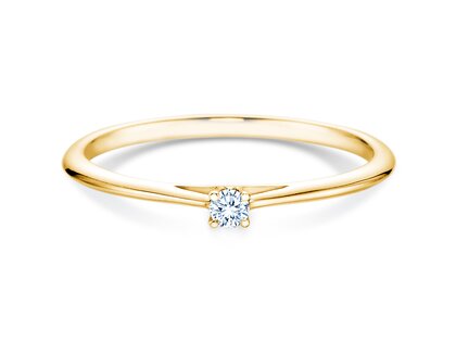 Anello di Fidanzamento Heaven 4 in 14K oro giallo con diamante 0,07ct H/SI