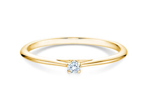 Anello di Fidanzamento Heaven 4 in 14K oro giallo con diamante 0,07ct H/SI