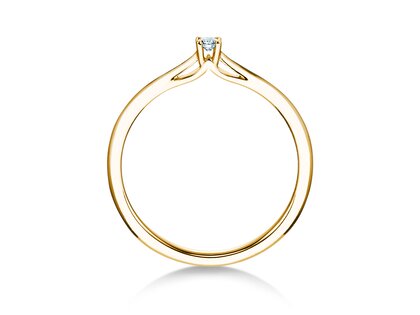 Anello di Fidanzamento Heaven 4 in 14K oro giallo con diamante 0,07ct H/SI