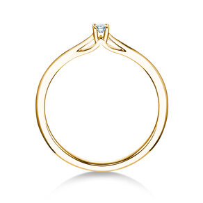 Anello di Fidanzamento Heaven 4 in 14K oro giallo con diamante 0,07ct H/SI