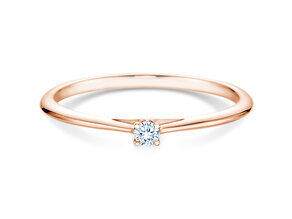 Anello di Fidanzamento Heaven 4 in 9K oro rosa con diamante 0,05ct G/SI