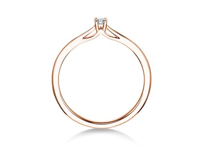 Anello di Fidanzamento Heaven 4 in 9K oro rosa con diamante 0,05ct G/SI