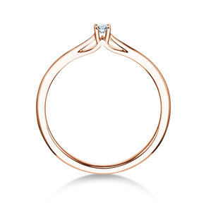 Anello di Fidanzamento Heaven 4 in 9K oro rosa con diamante 0,05ct G/SI