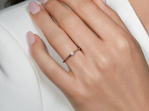 Anello di Fidanzamento Heaven 4 in argento 925/- con diamante 0,05ct G/VS