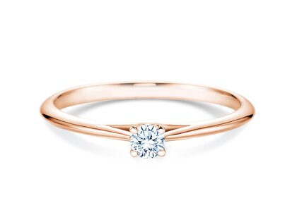Anello di Fidanzamento Heaven 4 in 14K oro rosa con diamante 0,10ct G/SI