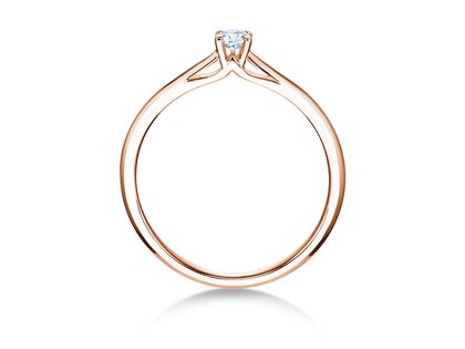 Anello di Fidanzamento Heaven 4 in 14K oro rosa con diamante 0,10ct G/SI