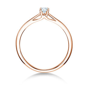 Anello di Fidanzamento Heaven 4 in 14K oro rosa con diamante 0,10ct G/SI