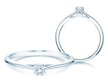 Anello di Fidanzamento Heaven 4 in argento 925/- con diamante 0,10ct G/SI