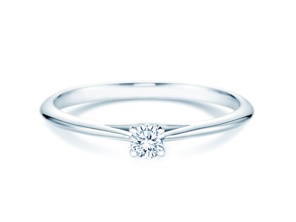 Anello di Fidanzamento Heaven 4 in platino 950/- con diamante 0,10ct G/SI