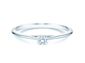 Anello di Fidanzamento Heaven 4 in platino 950/- con diamante 0,10ct G/SI