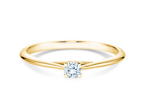 Anello di Fidanzamento Heaven 4 in 14K oro giallo con diamante 0,10ct H/SI