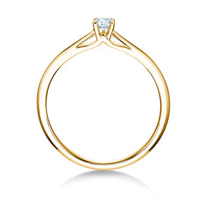 Anello di Fidanzamento Heaven 4 in 14K oro giallo con diamante 0,10ct H/SI