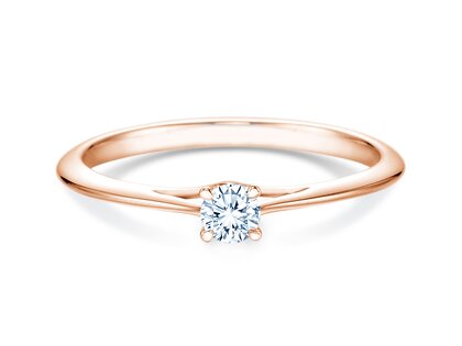 Anello di Fidanzamento Heaven 4 in 9K oro rosa con diamante 0,15ct G/SI