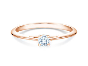 Anello di Fidanzamento Heaven 4 in 9K oro rosa con diamante 0,15ct G/SI