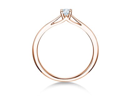 Anello di Fidanzamento Heaven 4 in 9K oro rosa con diamante 0,15ct G/SI
