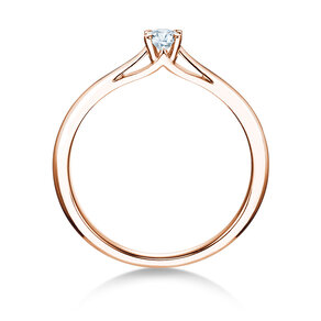 Anello di Fidanzamento Heaven 4 in 9K oro rosa con diamante 0,15ct G/SI
