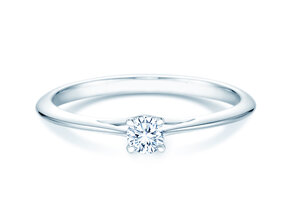 Anello di Fidanzamento Heaven 4 in 9K oro bianco con diamante 0,20ct D/IF