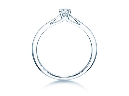 Anello di Fidanzamento Heaven 4 in 9K oro bianco con diamante 0,20ct D/IF