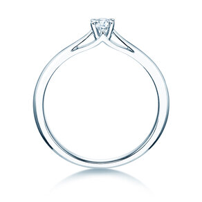 Anello di Fidanzamento Heaven 4 in 9K oro bianco con diamante 0,20ct D/IF