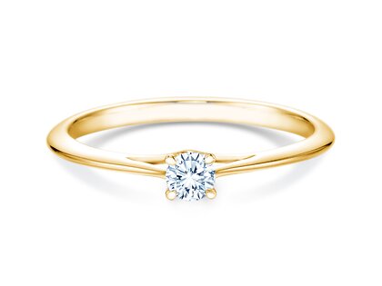 Anello di Fidanzamento Heaven 4 in 9K oro giallo con diamante 0,20ct H/SI