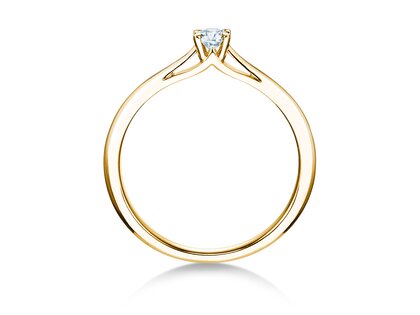 Anello di Fidanzamento Heaven 4 in 9K oro giallo con diamante 0,20ct H/SI