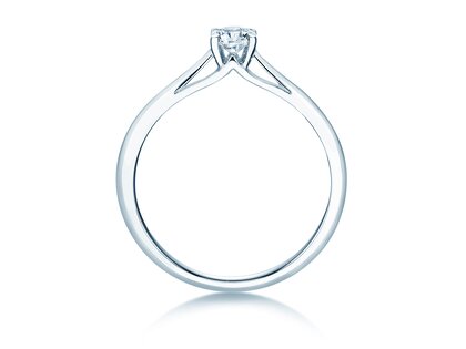 Anello di Fidanzamento Heaven 4 in 9K oro bianco con diamante 0,25ct H/SI