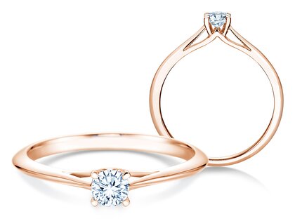 Anello di Fidanzamento Heaven 4 in oro rosa