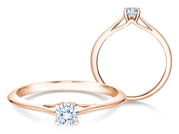 Anello di Fidanzamento Heaven 4 in oro rosa