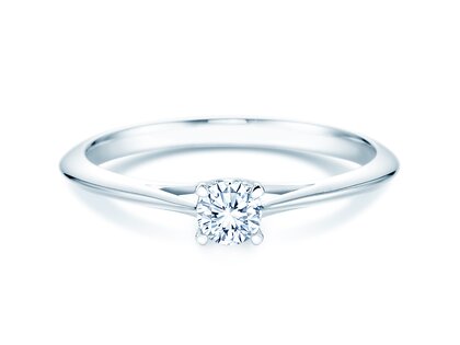 Anello di Fidanzamento Heaven 4 in 9K oro bianco con diamante 0,25ct H/SI