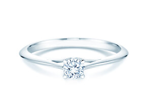 Anello di Fidanzamento Heaven 4 in 9K oro bianco con diamante 0,25ct H/SI