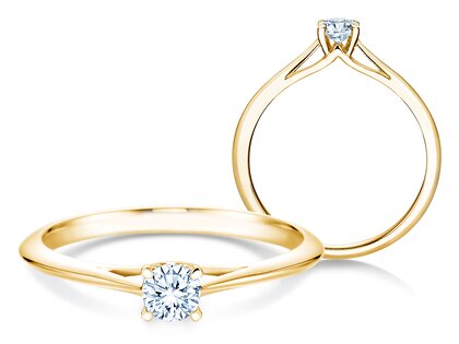 Anello di Fidanzamento Heaven 4 in oro giallo