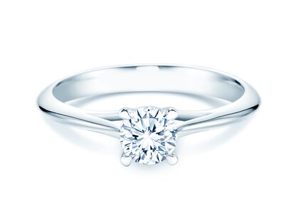 Anello di Fidanzamento Heaven 4 in 18K oro bianco con diamante 0,30ct G/SI