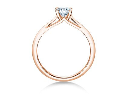 Anello di Fidanzamento Heaven 4 in 18K oro rosa con diamante 0,30ct G/SI