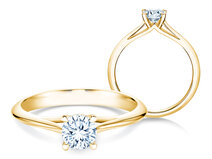 Anello di Fidanzamento Heaven 4 in 18K oro giallo con diamante 0,30ct G/SI