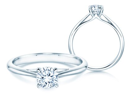 Anello di Fidanzamento Heaven 4 in 14K oro bianco con diamante 0,50ct G/SI