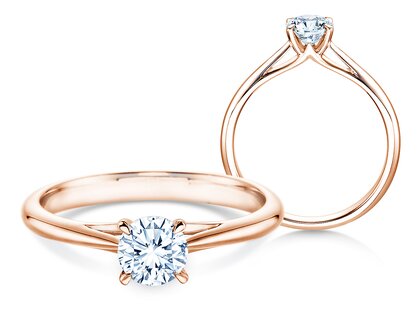 Anello di Fidanzamento Heaven 4 in 14K oro rosa con diamante 0,50ct H/SI